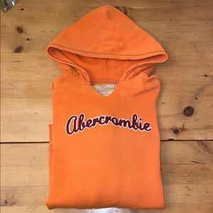 Abercrombie- Sz L- Intentional Distressing- Orange- Vintage Hoodie